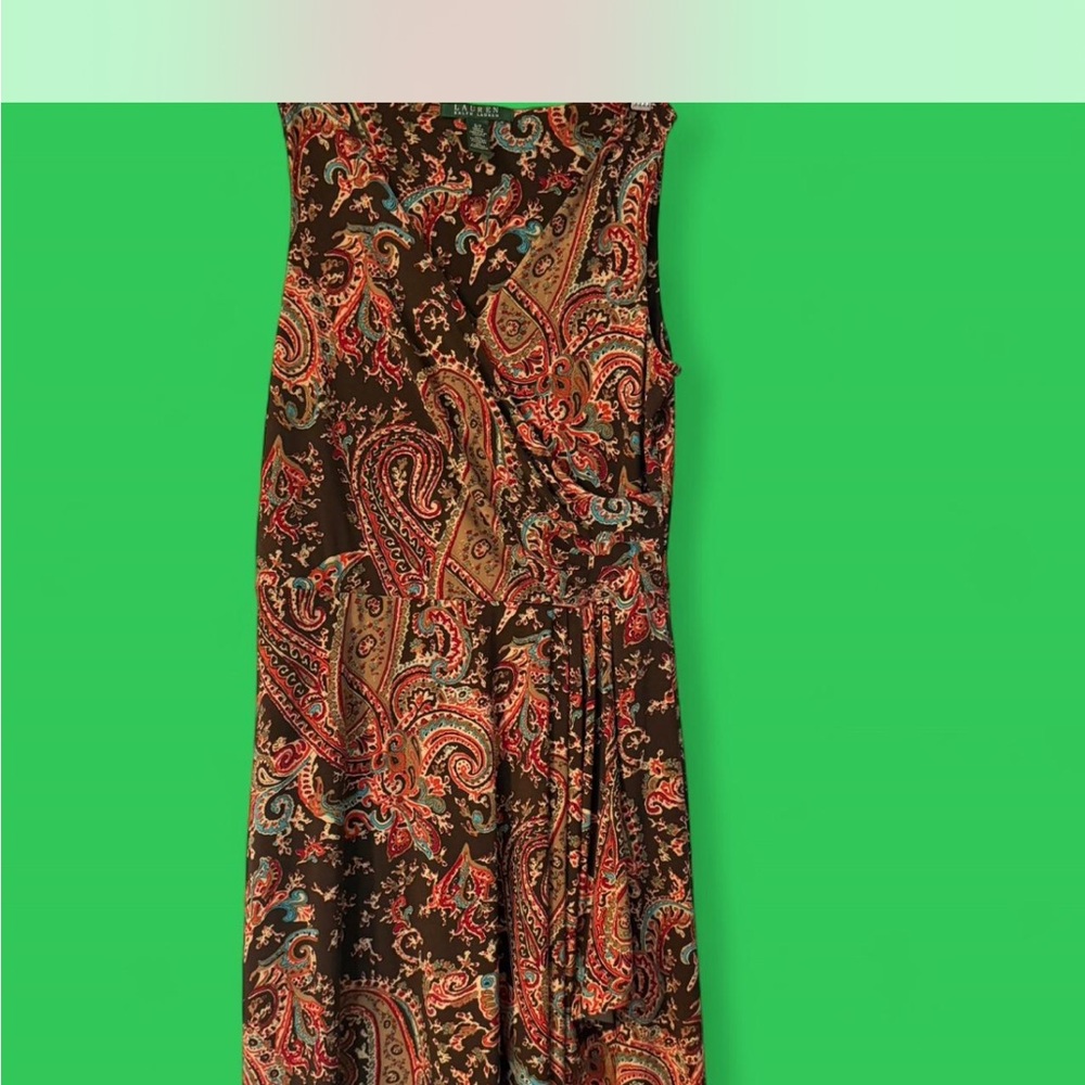 Ralph Lauren Multicolor Paisley Midi Dress